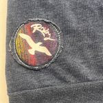 Roxy Sweater Womens Large Blue Hooded Long Sleeve Sweatshirt Distressed Photo 3