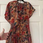 Ulla Johnson  Silk Tahlia Midi Dress Coral Bloom Asymmetric Sleeve‎ Size 4 Small Photo 6
