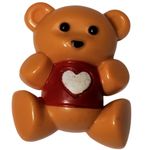 Avon Vintage Valentine Holiday Teddy Bear with Love Heart Brooch Pin Photo 0