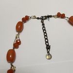 Talbots Signed  Orange Beaded Necklace Adjustable Length Photo 7