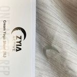 Zyia  Active Cream Light Grey Yoga Shawl XL Top Shirt Long Sleeve Crossover NWT Photo 7