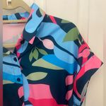 SheIn  Short Sleeve Silky Collared Shirt Dress Photo 5