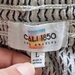 Cali 1850  Black & Ivory Printed Drawstring Cotton Shorts Size Large Photo 5