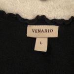 Unique 2000s Y2K 100% Wool Black ruffle neck fitted jacket coat cardigan whimsygoth grunge scalloped trim button Photo 4