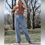POL  HAREM PANTS denim spring boho sold out elastic waist casual classic $98 fall Photo 1