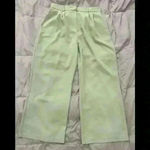 Funyyzo Pants Women High Rise Trousers Green Flare Wide Leg Dress Size L Size L Photo 3