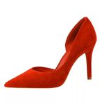 Ladies Trendy Suede Shoes Red Size 9 Photo 1