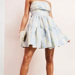 ASOS Luxe Jacquard Corseted Tiered Skater Mini Dress Photo 0