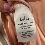 Lulus  Classic Elegance NWT size XS‎ Blush Satin Sleeveless Mock Neck Maxi Dress Photo 8