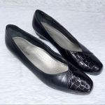 ROS HOMMERSON H36070 Womens Black Leather Snakeskin Wedge Dress Mules Shoes 7.5M Size 7.5 Photo 4