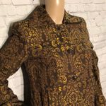 Ideology Vintage Y2K Long Golden Fitted Tapestry Blazer S Photo 4
