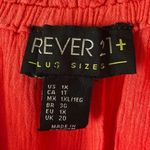 Forever 21 + Dress Off Shoulder Ruffle Crinkled A Line Red Orange 1X Photo 2