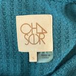 Chaser  Waffle Knit Long Sleeve Thermal Top Teal Women’s Size Small Photo 2