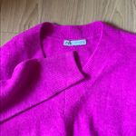 ZARA  V-Neck Sweater in Bold Pink Photo 2