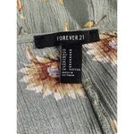 Forever 21  Green Sunflower 3/4 Sleeve Romper Size Medium‎ Wrap Front Photo 6