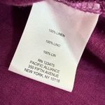 Ellen Tracy 100% Linen Plum Purple Sleeveless Shirt L Photo 7