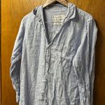 Frank & Eileen Rory Long Sleeve Linen Striped Maxi Dress Blue XL Photo 4