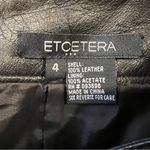 Etcetera  Black Leather Midi Skirt Photo 2