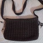 The Sak  Crochet Black  Shoulder Bag Purse 11 x 7 x 2 East West. Photo 1