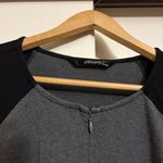 Eshakti  Colorblock Dress 1X 16W Black Gray Long Sleeve Zip Front Maxi Length Photo 1