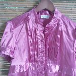 Motherhood L Purple Satin Tie Back Maternity Top Size undefined Photo 1