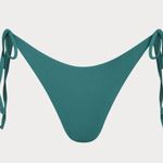 BERLOOK Green Ribbed Tie Bikini Bottoms ONLY 34 Size M Photo 5