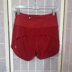 Lululemon Red Speed Up Hi Rise Athleisure Gym Athletic 4" Running Shorts Size 2 Photo 10