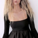 ZARA  COMBINATION KNIT MINI DRESS BLACK SIZE M NEW Photo 9