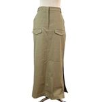NANUSHKA Edena Skirt in Pebble Large New Womens Long Maxi Chinos Khaki Tan Photo 5