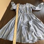 She & Sky  Dress Light Wash Western Chambray Long Sleeve Tencel Size Small Photo 3