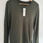 Ann Taylor Anne Taylor Olive Green Long Sleeve Womens Shirt Photo 0