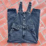 Free People  Black Denim Overalls Size 30 Photo 0