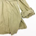 Free People  X We The Free Jolin Linen Cotton Tunic Blouse Top Hot Spring Green Photo 7