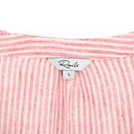 Rails Marti Peplum Blouse in Scarlet Stripe Linen Rayon Blend Top L Photo 5