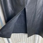Pomander Place Tuckernuck‎ Faux Leather Pencil Skirt Black Midi Ruched Front NWT Size M Photo 9