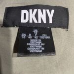 DKNY Women's Olive Green Button Front V-Neck Tank Dress w/ Pockets Size 10 Photo 2