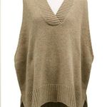 Storets Lyla Oversized Knit Sweater Vest Beige Tan Brown Photo 0