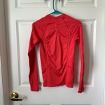 Athleta  Performance Jacket/Top Womens Size XS Coral Pink 1/4 Zip Thumb Holes Photo 1