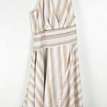 Anthropologie Maeve Asymmetrical Wrap Halter Top Side Zipper Shirt Dress Size 8 Photo 0