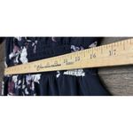 Xhilaration Women's Black Floral Print Jumpsuit XL Sleeveless Cropped Lightweight Romantic Photo 4