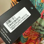 Pretty Little Thing NWT Orange Big Leaf Wide Leg Beach Trousers and Cleavage Wire Photo 5