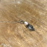 Sterling Silver Mother of Pearl Leaf 925  Necklace Photo 6