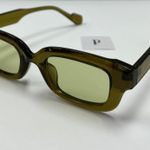Rectangle Olive Green Sunglasses / Small Olive Green Sunglasses Photo 1