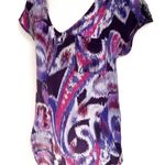 Gibson 🆕 silk watercolor short sleeve blou… Photo 2