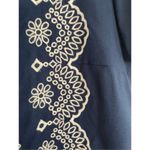 Talbots lace scallop front navy top size medium Photo 2
