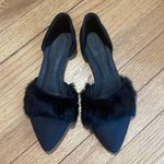 Jenni Kayne black fur d’orsay flats size 37 US 6.5 Photo 1