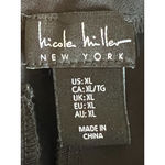Nicole Miller Womens Pants Size XL Black Pull On Straight Leg High Rise Stretch Photo 1