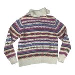 Heirloom collectibles size large fair isle multicolor full zip sweater nordic White Photo 1