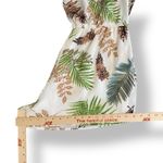 Umgee Cream Off Shoulder Ruffle Sleeve Tropical Print Short Romper Size Large Photo 4