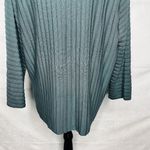 Eileen Fisher  Tencel Lyocell Sweater Top M Slate Green Ribbed Long Sleeve Photo 7